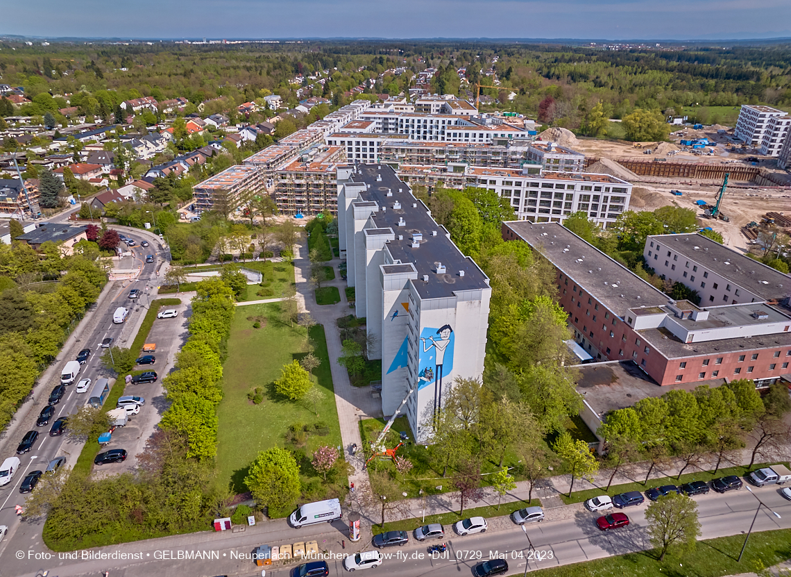 04.05.2023 - Luftbilder vom Alexisqaurtier und Pandion Verde in Neuperlach 04.05.2023 - Luftbilder vom Alexisqaurtier und Pandion Verde in Neuperlach
